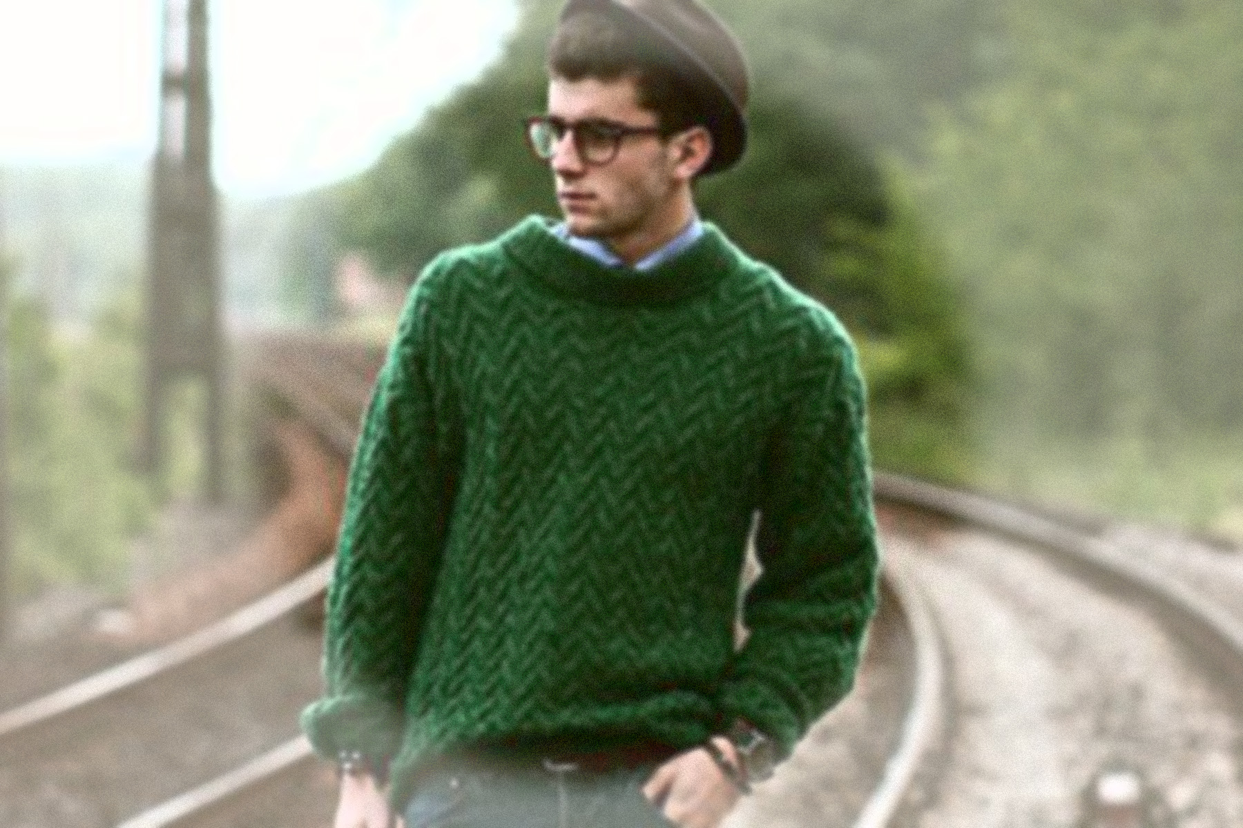 Fuzzy Green Sweater